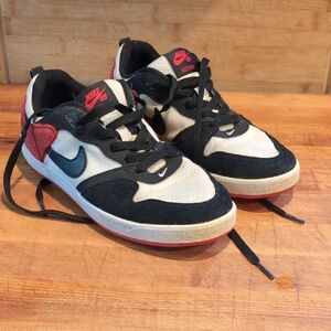 Nike Kids Black, White, and Red Sneakers